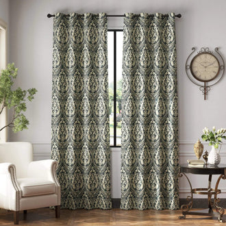 
                    
                      Damask Pattern Grommet Curtains - Jinchan Home
                    
                  