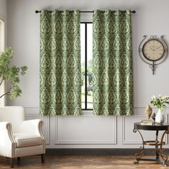 
                    
                      Damask Pattern Grommet Curtains - Jinchan Home
                    
                  