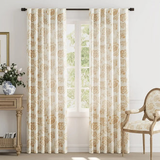 
                    
                      Vintage Line-Art Multi-Floral Vine Curtains - Jinchan Home
                    
                  