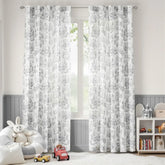 Bunny & Squirrel Toile Linen Curtains - Jinchan Home