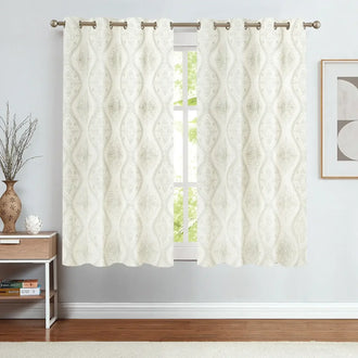 
                    
                      Embroidered Paisley Grommet Curtains - Jinchan Home
                    
                  