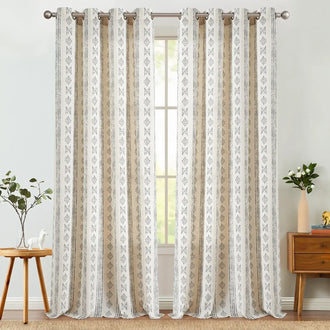 
                    
                      Boho Geometric Stripe Curtains - Jinchan Home
                    
                  