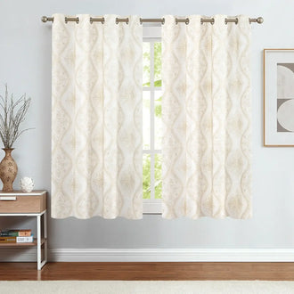 
                    
                      Embroidered Paisley Grommet Curtains - Jinchan Home
                    
                  