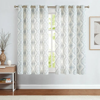 
                    
                      Embroidered Paisley Grommet Curtains - Jinchan Home
                    
                  