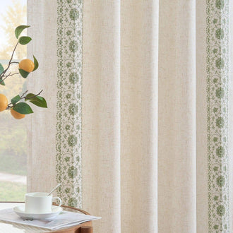 
                    
                      Lined Antique Ornate Vine Bloom Embroidery Curtains - Jinchan Home
                    
                  
