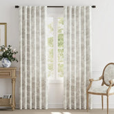 Vintage Line-Art Multi-Floral Vine Curtains - Jinchan Home