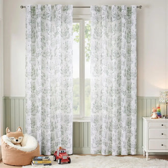 
                    
                      Bunny & Squirrel Toile Linen Curtains - Jinchan Home
                    
                  