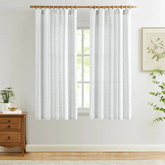 
                    
                      Boho Geometric Jacquard Striped Curtains - Jinchan Home
                    
                  