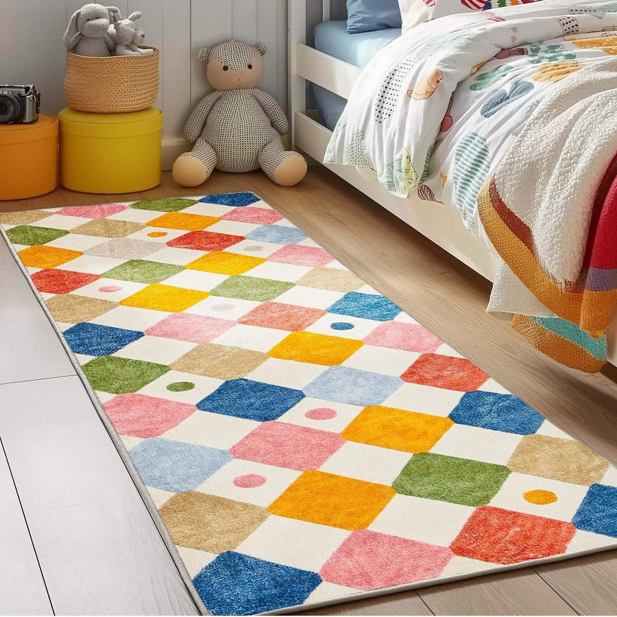Candy Bean Diamond Rug - Jinchan Home
