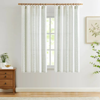 
                    
                      Boho Geometric Jacquard Striped Curtains - Jinchan Home
                    
                  