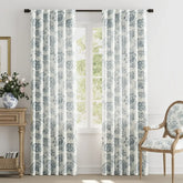 Vintage Line-Art Multi-Floral Vine Curtains - Jinchan Home