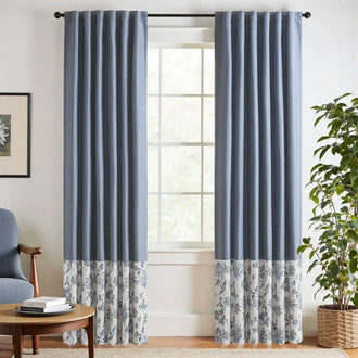 
                    
                      Two-Tone Damask Floral 3-in-1 Curtains - Jinchan Home
                    
                  