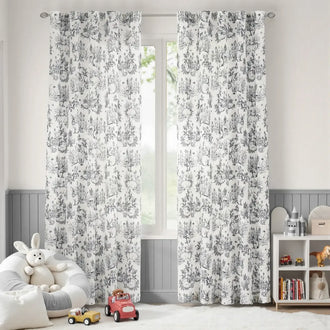 
                    
                      Bunny & Squirrel Toile Linen Curtains - Jinchan Home
                    
                  