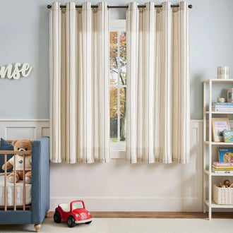 
                    
                      Colorful Vertical Stripe Poly-Linen Grommet Curtains - Jinchan Home
                    
                  