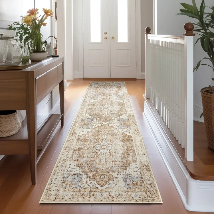 Mist-Toned Persian Bloom Rug - Jinchan Home