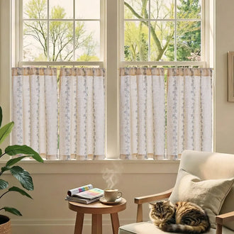 
                    
                      Cute Hello Kitty Paw-Inspired Floral Kitchen Curtains - Jinchan Home
                    
                  