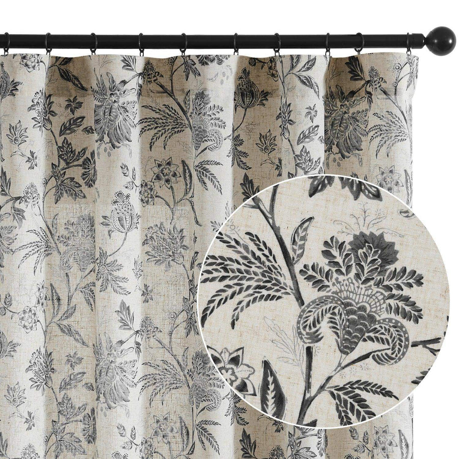 Vintage Botanical Vine & Multi-Floral Curtains - Jinchan Home