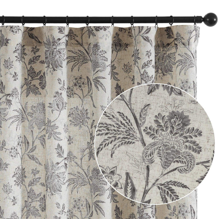 Vintage Botanical Vine & Multi-Floral Curtains - Jinchan Home
