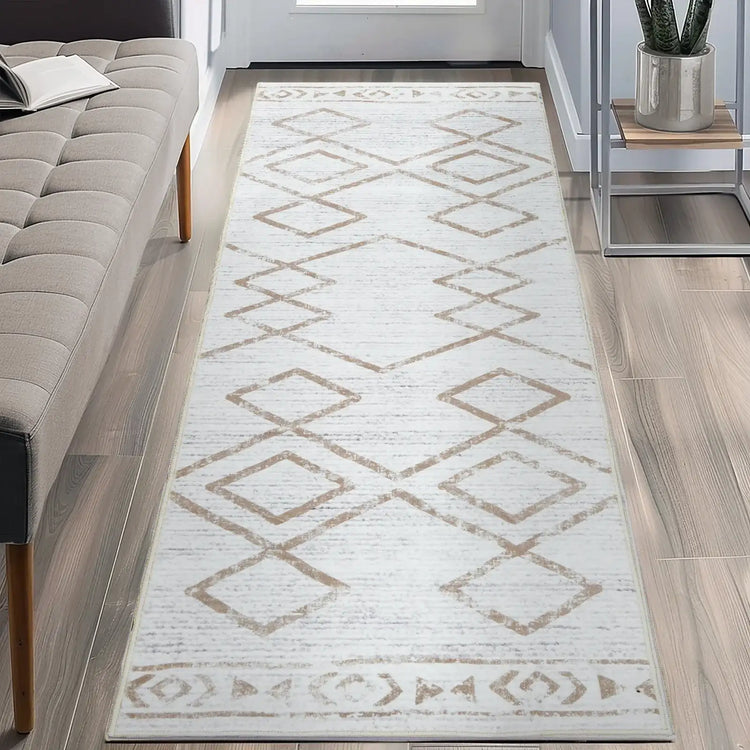 Distressed Diamond Rug - Jinchan Home