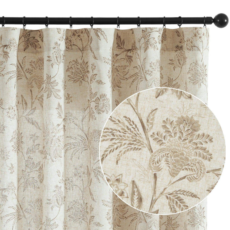 Vintage Botanical Vine & Multi-Floral Curtains - Jinchan Home