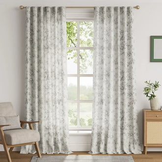 
                    
                      Vintage Bird & Vine Linen Curtains - Jinchan Home
                    
                  