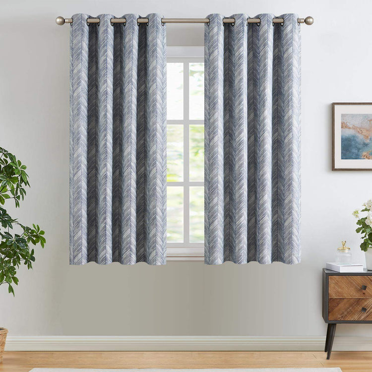 Herringbone Textured Curtains - Jinchan Home