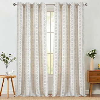
                    
                      Boho Geometric Stripe Curtains - Jinchan Home
                    
                  