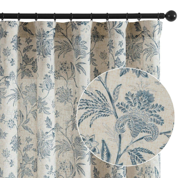 Vintage Botanical Vine & Multi-Floral Curtains - Jinchan Home