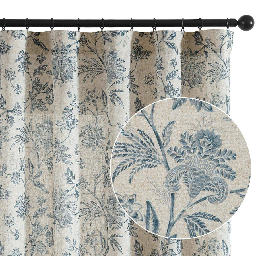 Vintage Botanical Vine & Multi-Floral Curtains - Jinchan Home