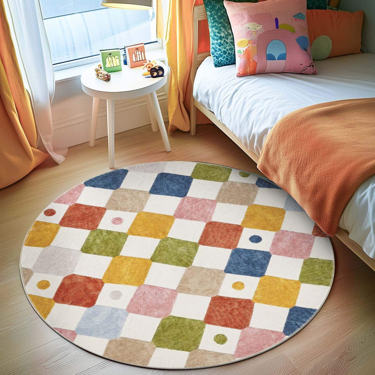Candy Bean Diamond Rug - Jinchan Home