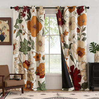 
                    
                      Hannah Floral Blackout Curtains - Jinchan Home
                    
                  