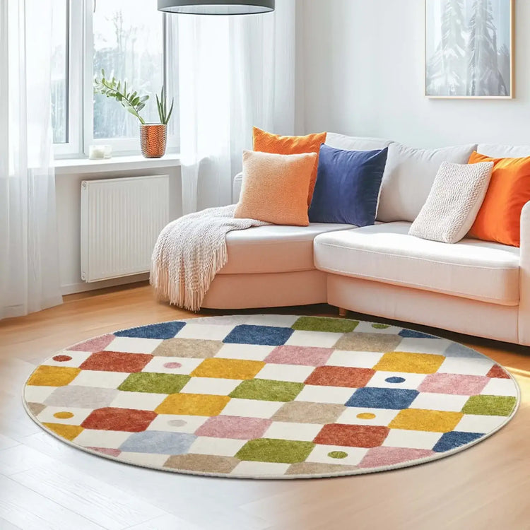 Candy Bean Diamond Rug - Jinchan Home