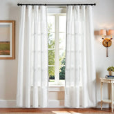 Solid Linen-Blend 3-in-1 Curtains - Jinchan Home