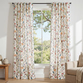 Hattie Floral Linen Blend Curtains - Jinchan Home