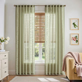 Boho Sheer Bordered Floral Embroidered Curtains - Jinchan Home