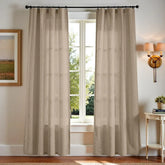 Solid Linen-Blend 3-in-1 Curtains - Jinchan Home