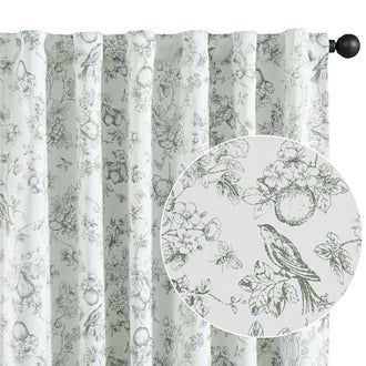 
                    
                      Vintage Bird & Botanical Sketch Curtains - Jinchan Home
                    
                  