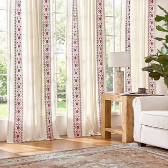 
                    
                      Floral Embroidered Linen Blend Curtains - Jinchan Home
                    
                  
