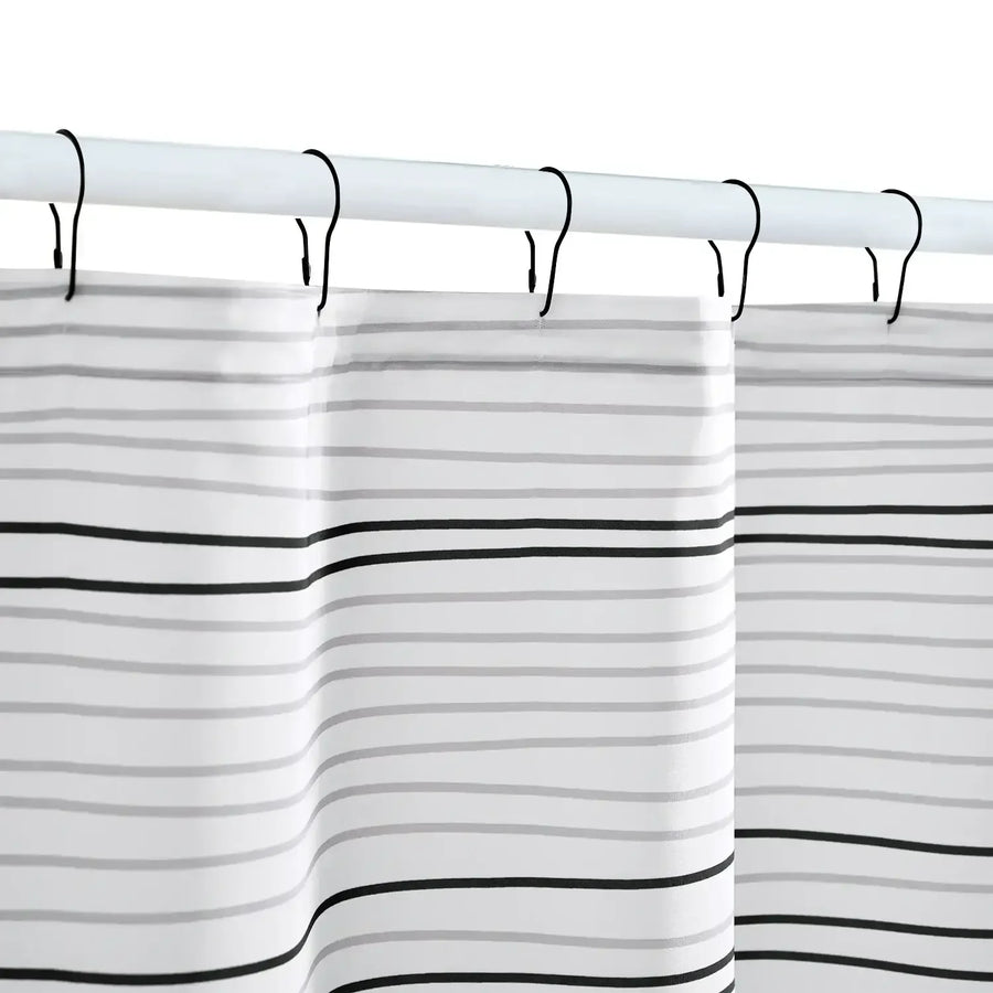 Two-Tone Striped Shower Curtain - Jinchan Home