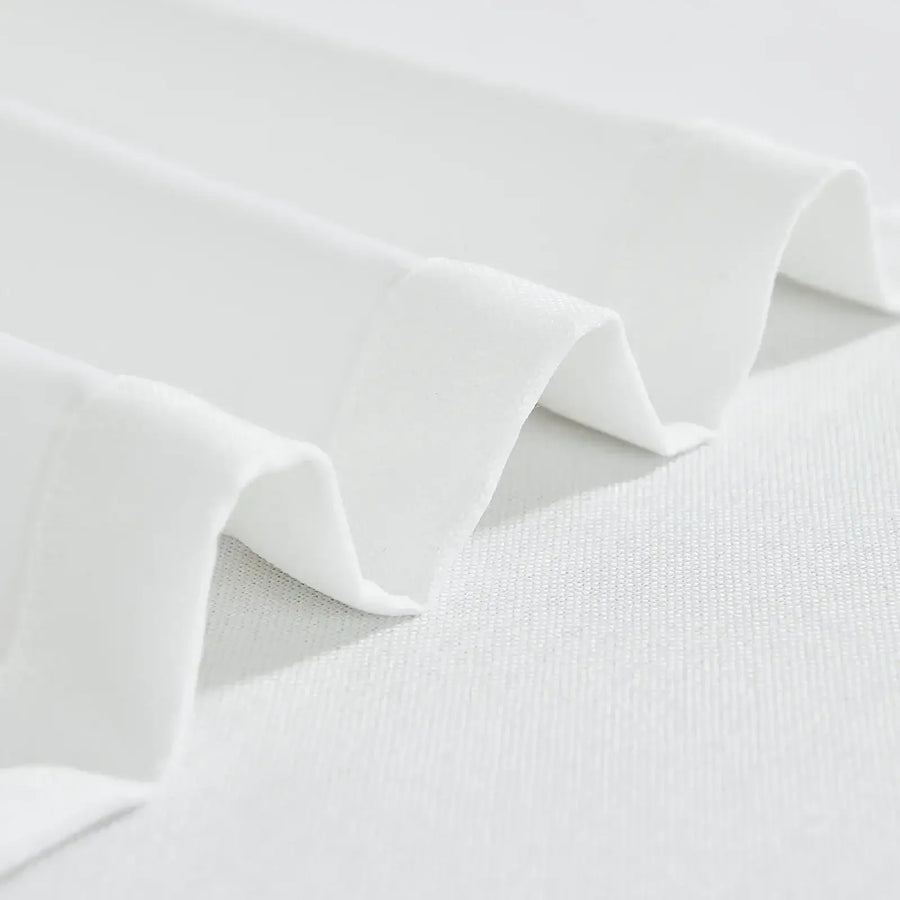 Solid Faux Linen Rod Pocket Kitchen Curtains - Jinchan Home