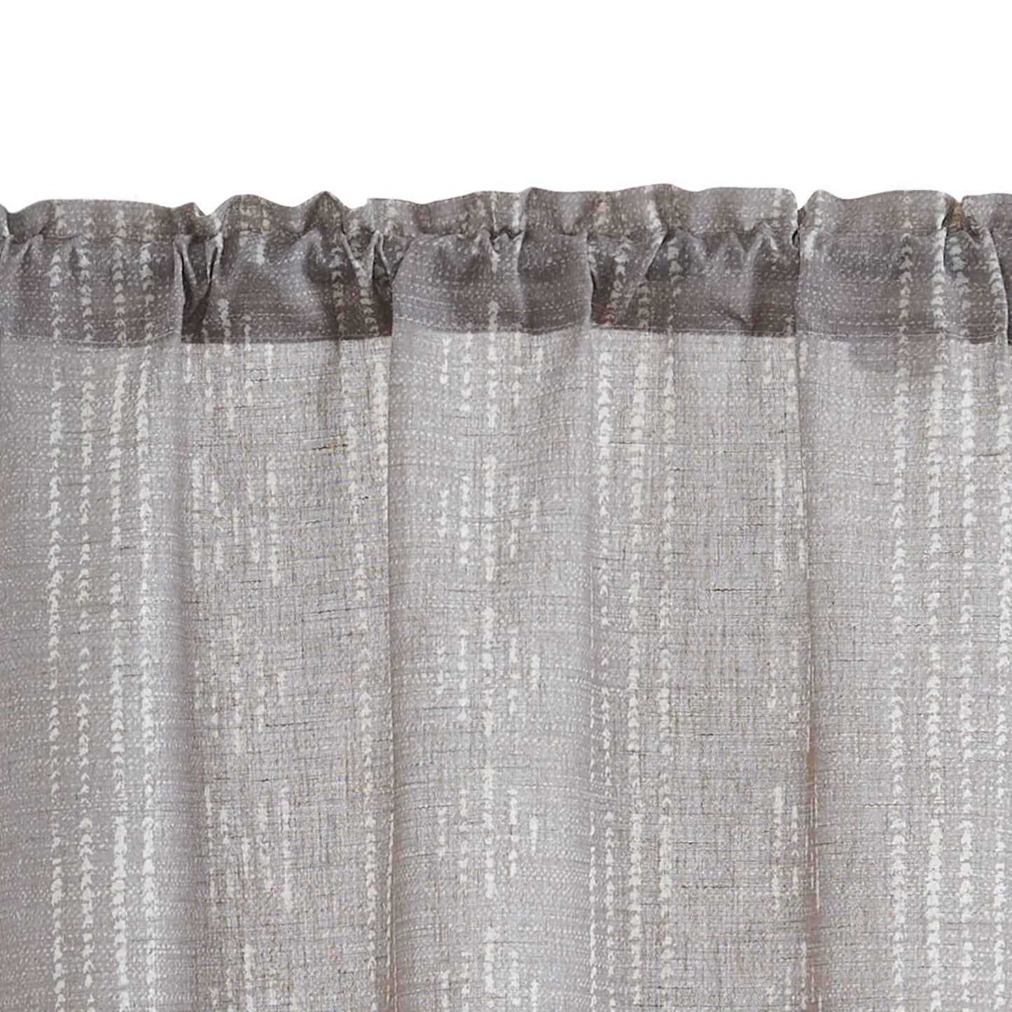 Dark Boho Stripe Linen Kitchen Curtains - Jinchan Home