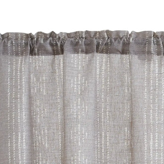 Dark Boho Stripe Linen Kitchen Curtains - Jinchan Home