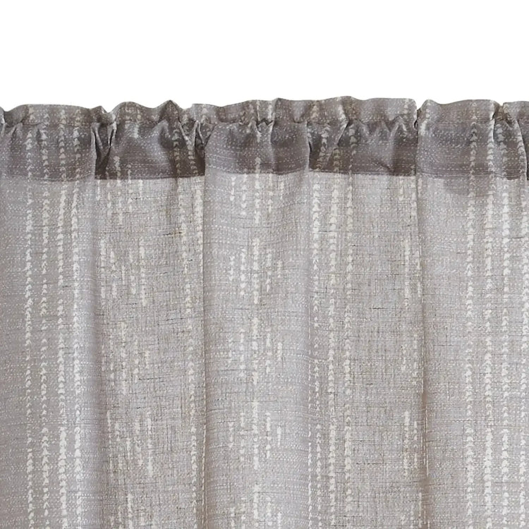 Dark Boho Stripe Linen Kitchen Curtains - Jinchan Home