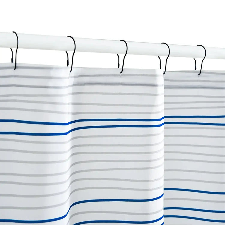 Two-Tone Striped Shower Curtain - Jinchan Home