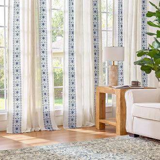 
                    
                      Floral Embroidered Linen Blend Curtains - Jinchan Home
                    
                  