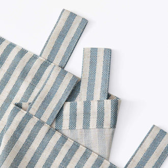 
                    
                      Striped Tab Top Linen Kitchen Curtains - Jinchan Home
                    
                  