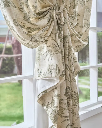 
                    
                      Vintage Botanical Vine Linen Curtains - Jinchan Home
                    
                  