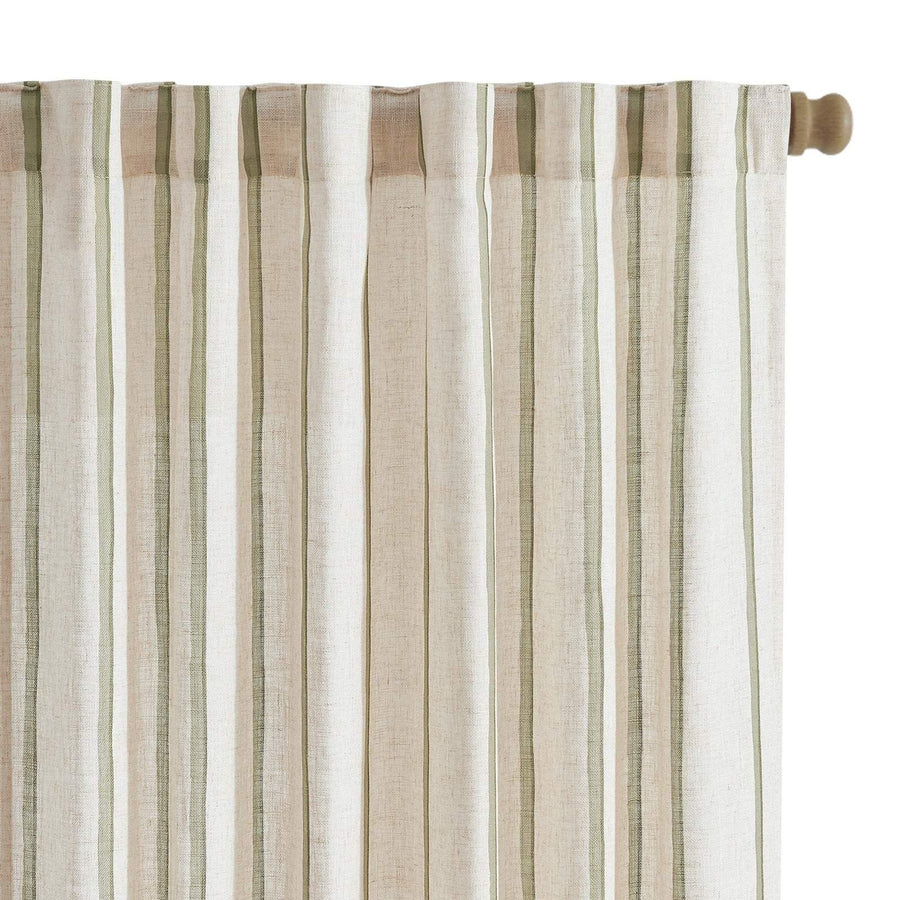Shadow Stripe Linen Blend Curtains - Jinchan Home