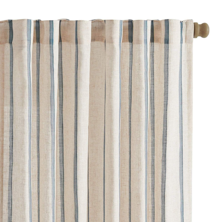 Shadow Stripe Linen Blend Curtains - Jinchan Home