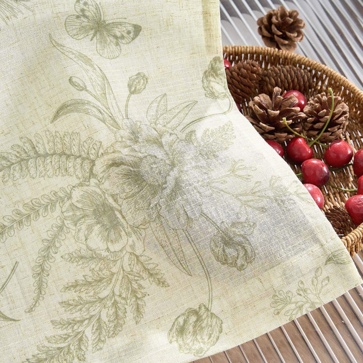 Butterfly Romance Rod Pocket Kitchen Curtains - Jinchan Home